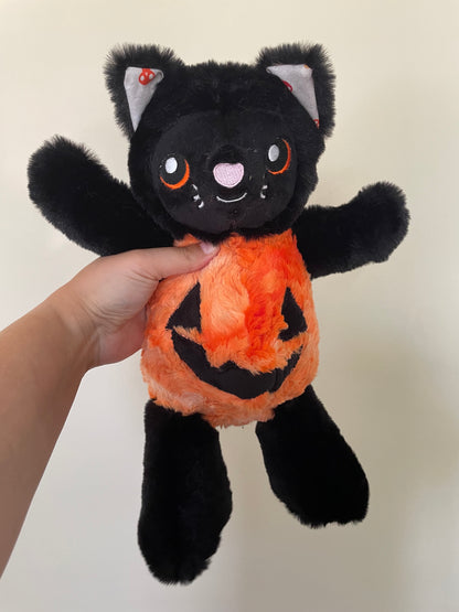 Jack the Cat-o-Lantern - Handmade Weighted Stuffed Animal Plush