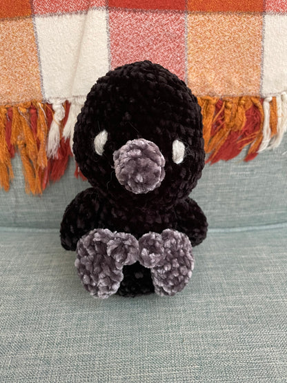 Ravena the Crow - Handmade Crochet Stuffed Animal Plush