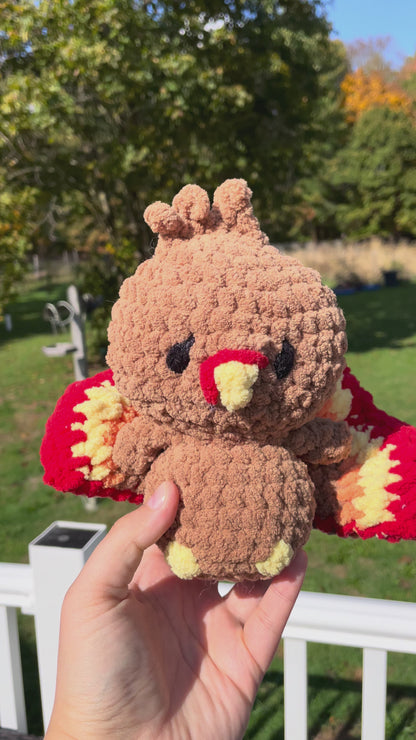 MADE TO ORDER - Baby Turkey, handmade stuffed animal plush