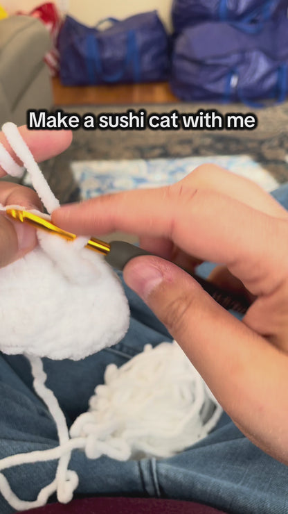MADE TO ORDER - Sushi Cat, handmade stuffed animal plush