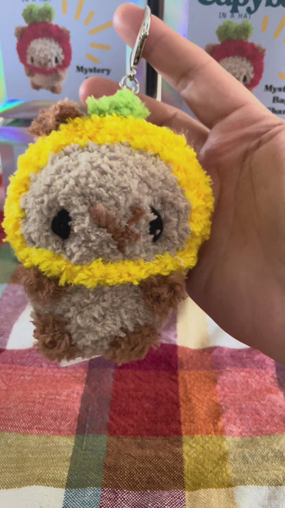 MADE TO ORDER - Capybara in a Hat Plush Bag Charm Mystery Blind Box